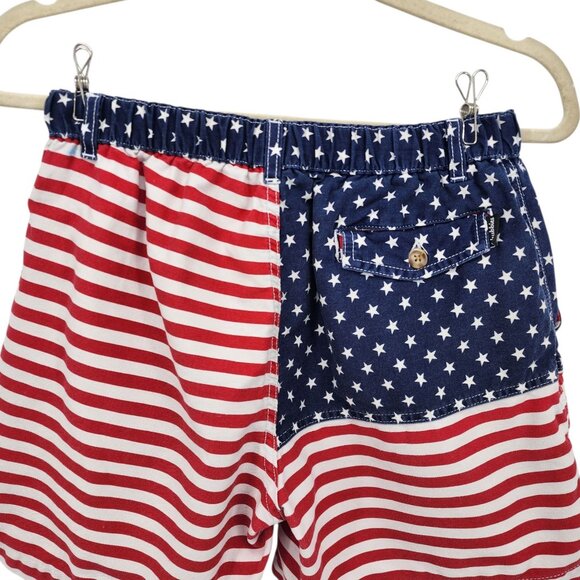 Chubbies Mens Medium Shorts 'Mericas American Flag Red White Blue Shorts USA - Picture 4 of 9